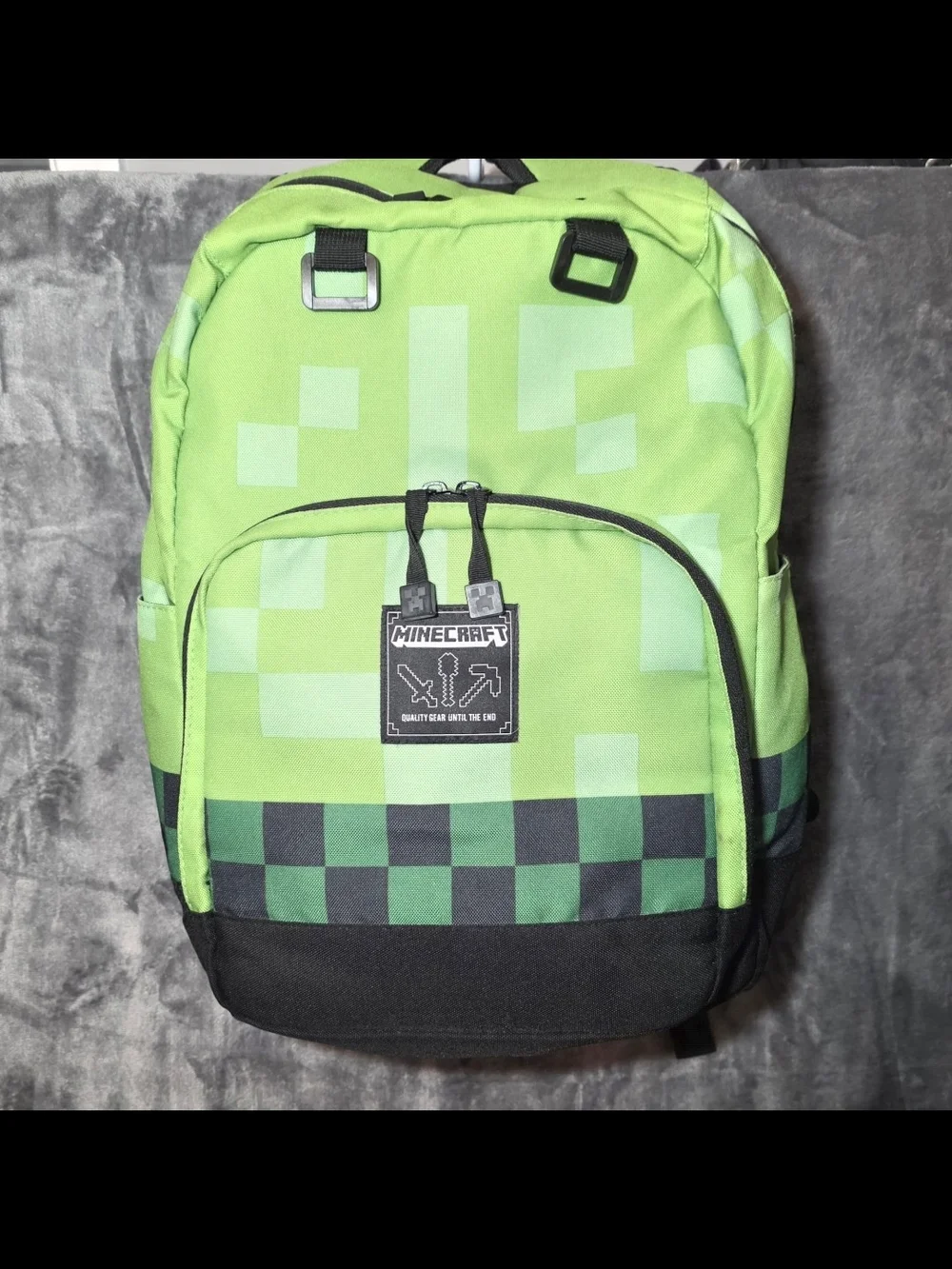 Official JINX Minecraft Creeper Kids Full-Size Backpack